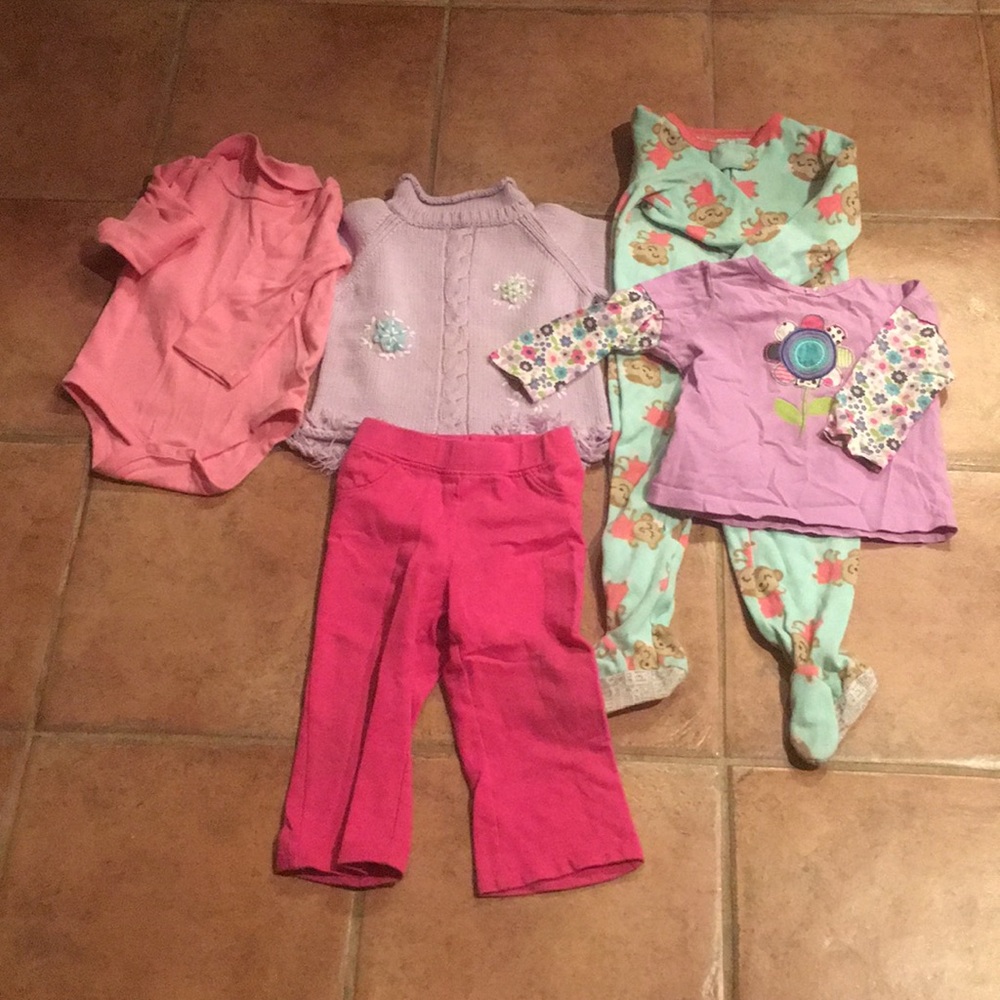 Five items sweater, pants, onesie etc 18 month
